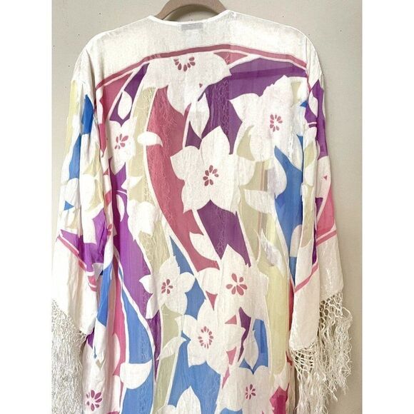 NWT FREE PEOPLE SUPER BLOOM BURNOUT VELVET KIMONO - Picture 6 of 6
